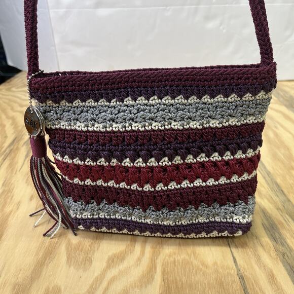 The Sak Crocheted Mini Bag Shoulder Purse Organizer Travel Small Boho - Picture 2 of 12